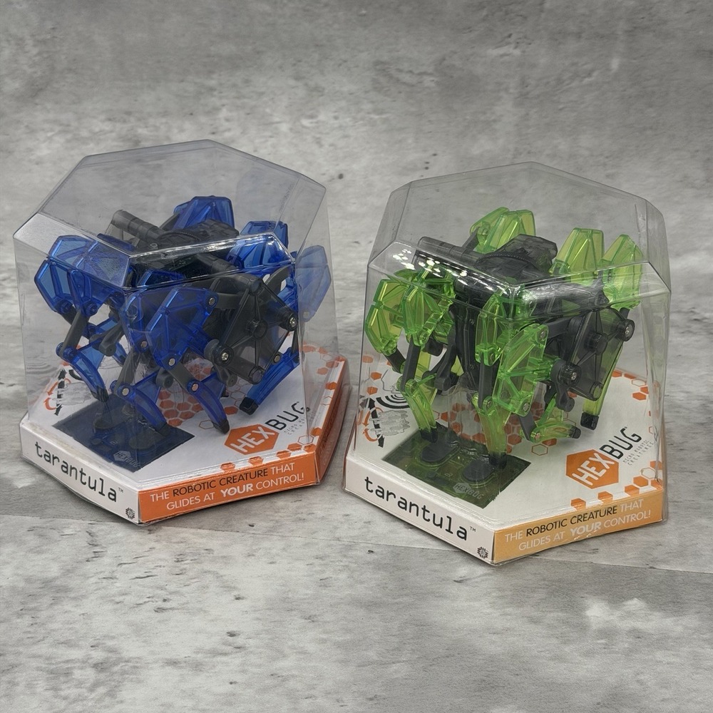 Hex Bug Tarantula Micro Robotics Creature Remote Control Spider Blue & Green